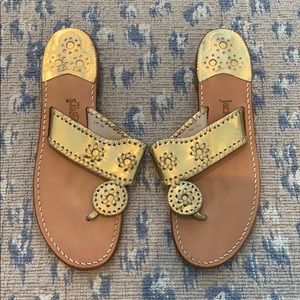 Jack Rogers Gold Sandals